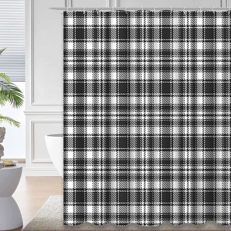 Rideau de douche Tartan School, L 72 po x l 84 po