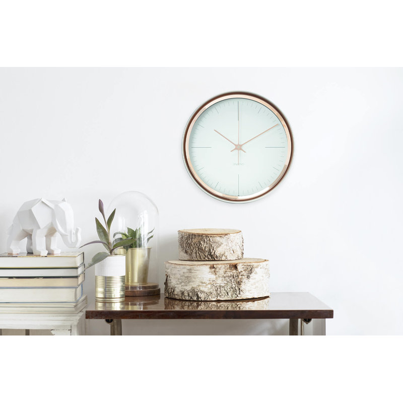 Wood Wall Clock, White