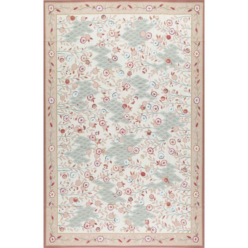 Aubusson Renaissance Wool Floral Area Rug