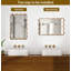 Miroir décoratif rectangulaire en bois massif de 20 po x 30 po couleur bois naturel naturel pour chambre à coucher, salle de bain, salon et entrée-1477873944