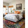 Corlenzo Abstract Orange/Pink/Blue/Yellow Area Rug