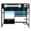 Wood Loft Bed With Desk-879620467