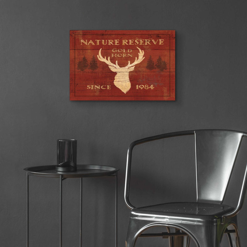«Lodge Signs IX» par James Wiens, art mural en verre acrylique, H 16 po x l 24 po x P 0,2 po