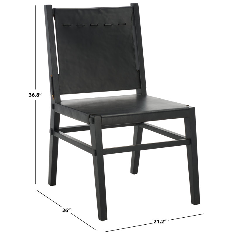 Stourbridge Leather Dining Chair, Black