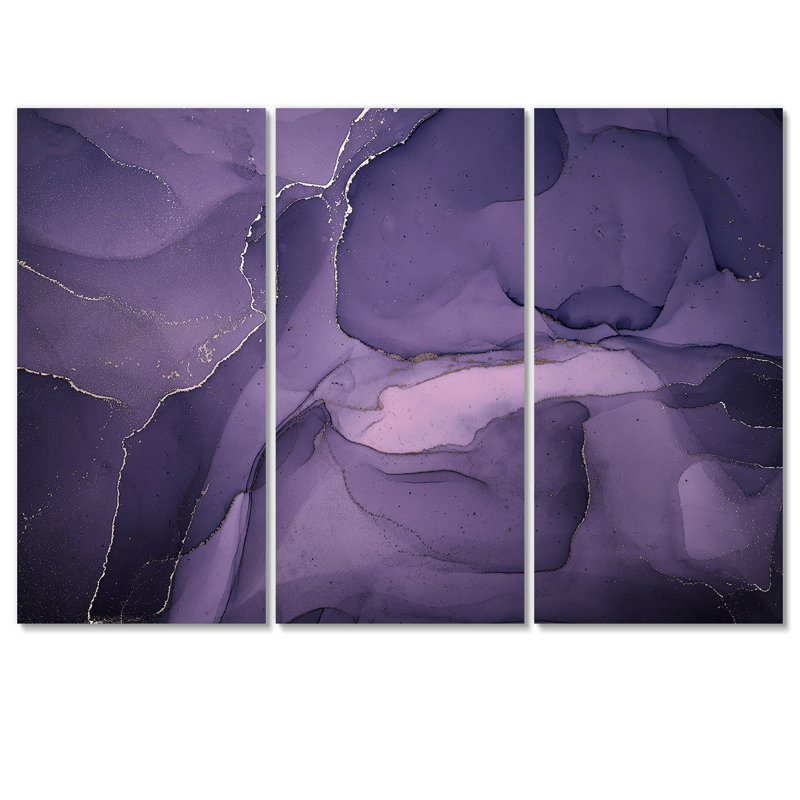 «Mauve et gris», impression sur toile moderne, H 28 po x l 36 po x P 1 po