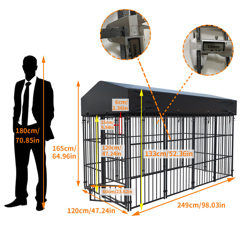 Outdoor Covered Dog Kennel Pet Pen