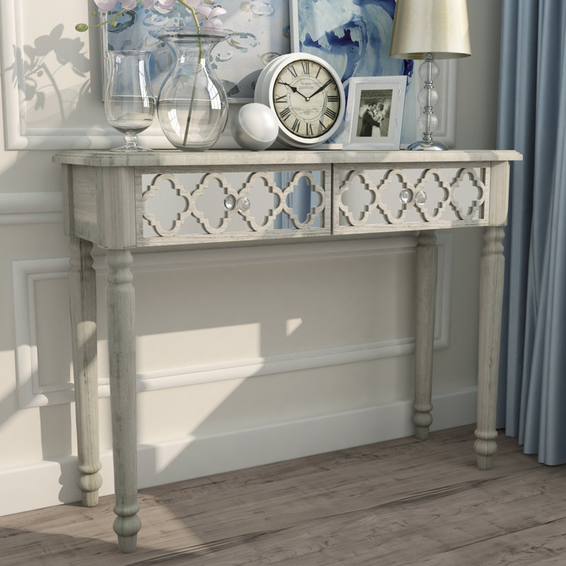 Console Table for Hallway Living Room Furniture, 107cm Slim Wood Entryway Table