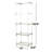 Nichalaus Acrylic Plastic Cube Shaped Storage Clear Shelving Unit with Silver Frame Supports