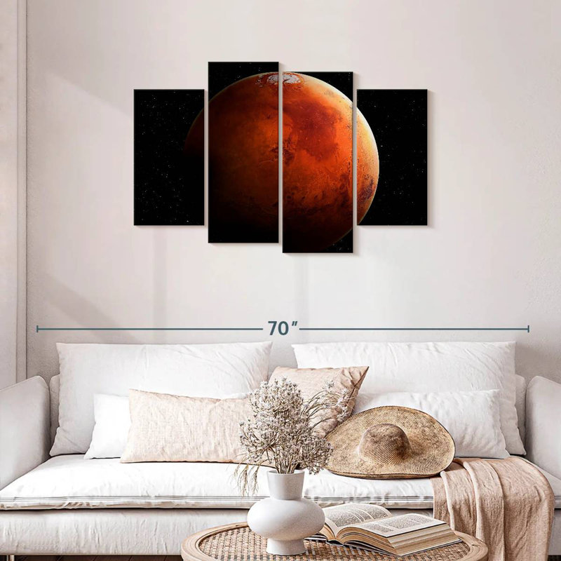 Vue fascinante d'Oberle sur Mars, H 27 po x l 43 po