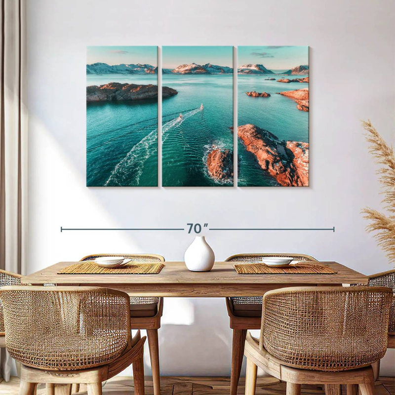 Paysage marin nordique Sebbie, H 36 po x l 57 po