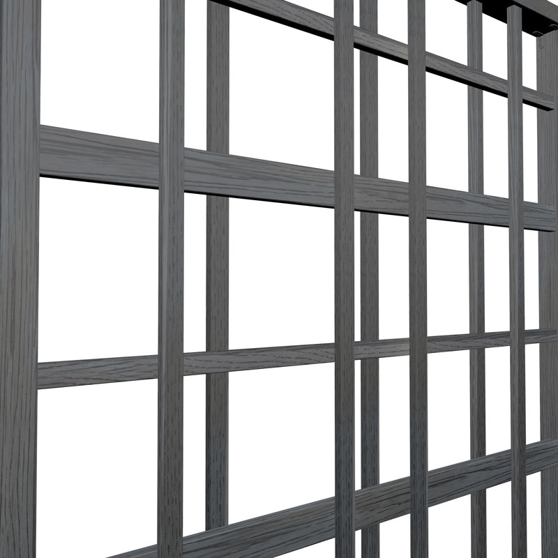 84'' Slate Gray Vinyl Lattice Panel Trellis