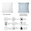 Coussin décoratif à motif de marbre bleu clair-421095184