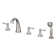 Solace 3 Handle Bathroom Roman Tub Faucet with Diverter