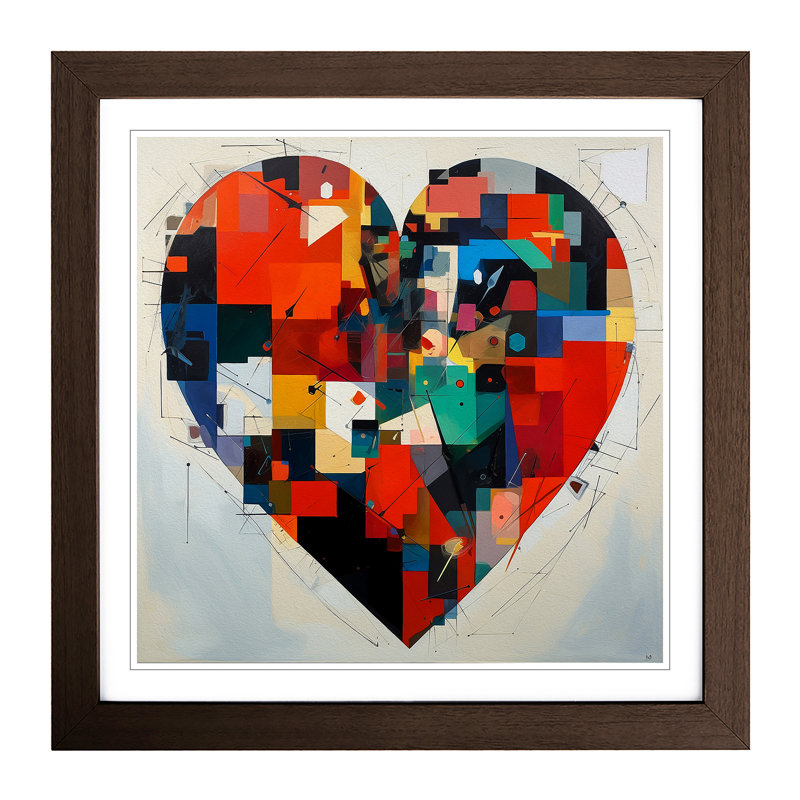 Single Picture Frame Print on Wood, Walnut