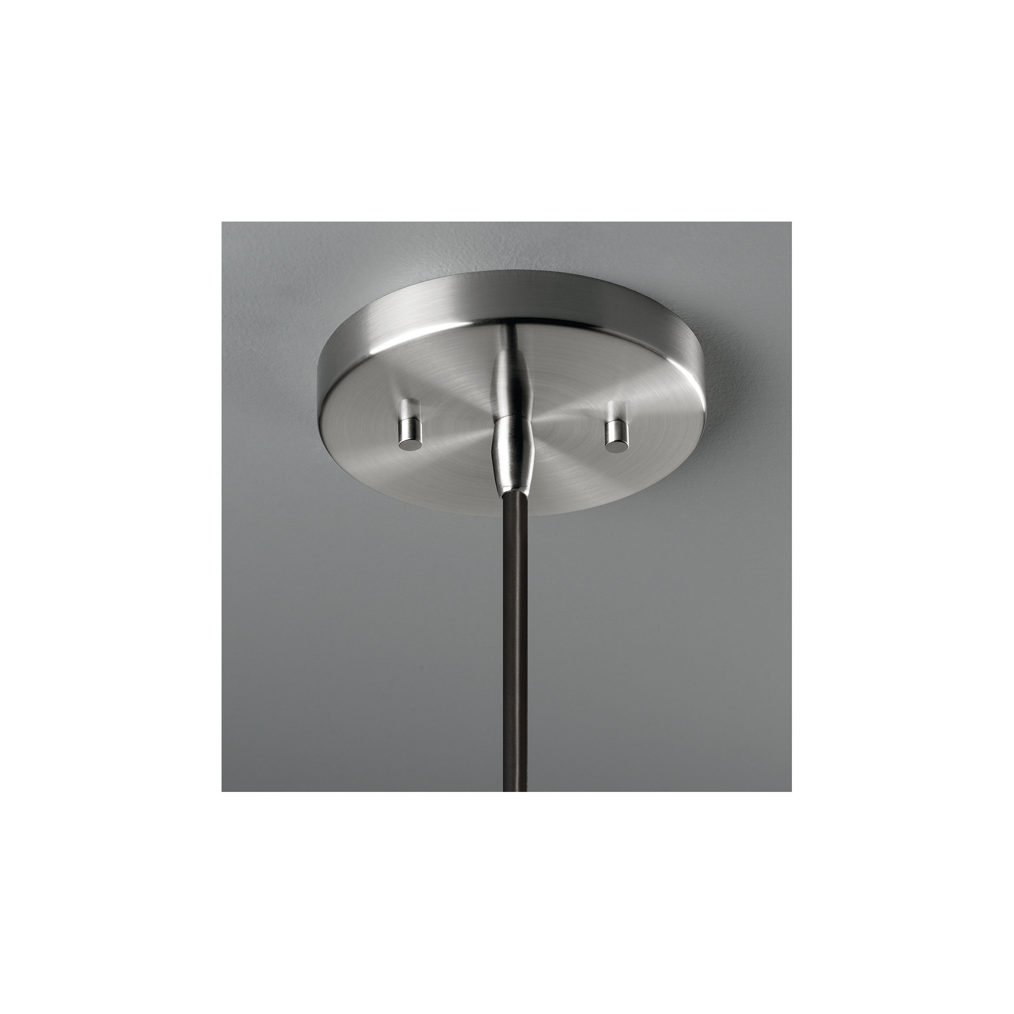 Logan 1 - Light Single Globe Pendant, Brushed Nickel, Gloss Gray