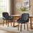 Set of 2 Modern Swivel Dining Chairs, Faux Leather Upholstered Armchairs with 360° Swivel, Solid Wood Legs, 330 lb Weight Capacity-1832355834
