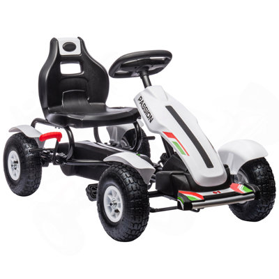 Kids Pedal Go Kart, Outdoor Ride On Toys With Adjustable Seat, Sharp Handling, Handbrake, 4 Non-Slip Rubber Wheels For Aged 5-12 Years Old