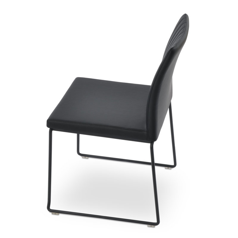 Chaise de salle à manger Zeyno, Noir, Noir