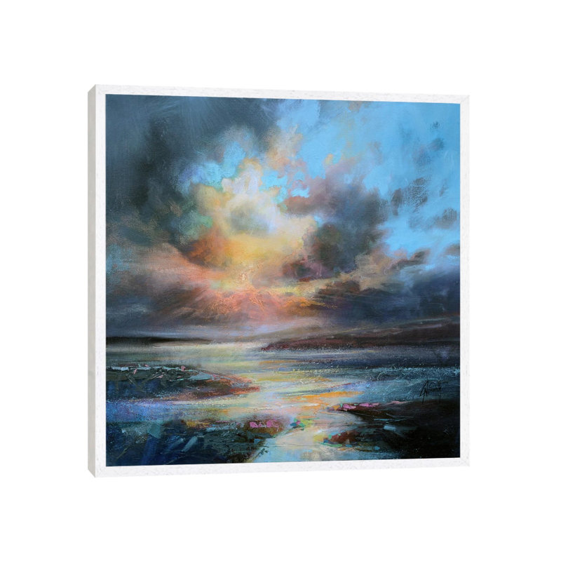 Opening by Scott Naismith - Painting on Canvas, 66.04 cm H x 66.04 cm W, White Framed