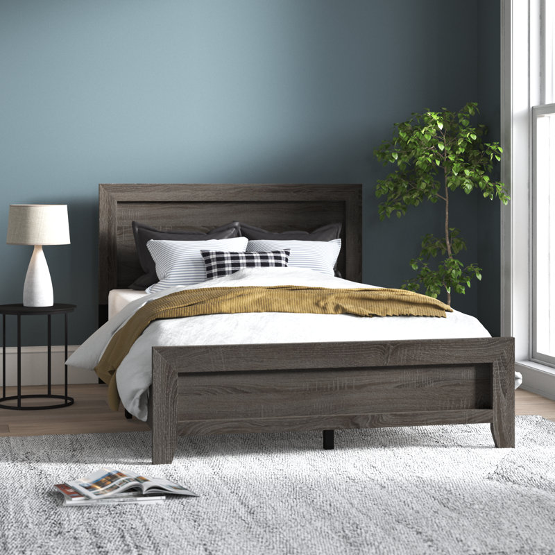 Anastasia Low Profile Standard Bed, Full, Brownish Grey