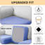 Housse pour causeuse à coussins carrés texturés-322053598