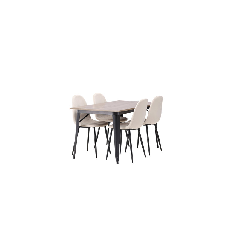 Tovar 4 - Person Dining Set, Beige, Beige