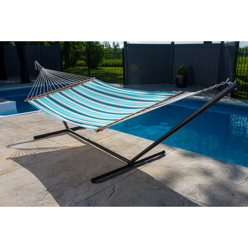 Hamac double réversible en tissu Sunbrella Vivere Tullis (capacité de 450 lb), Bord de mer symbolique