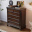 Armoire d'appoint en bois manufacturé noyer foncé