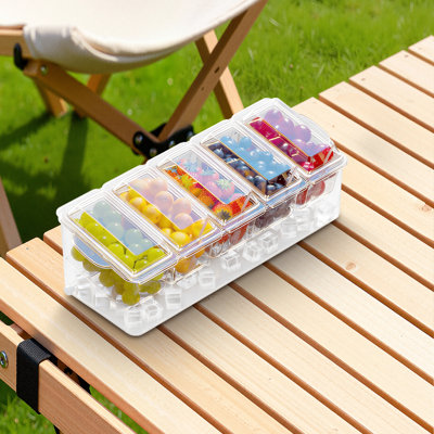 Service de condiments réfrigéré avec couvercle séparé, contenant de conservation pour salade
