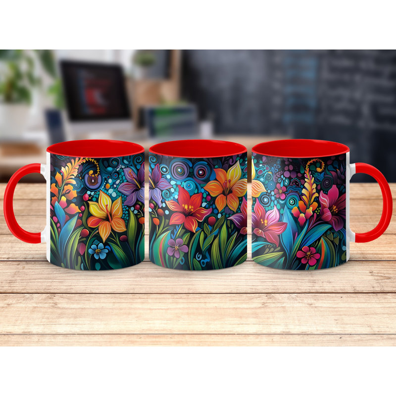 Ceramic Coffee Mug, Red