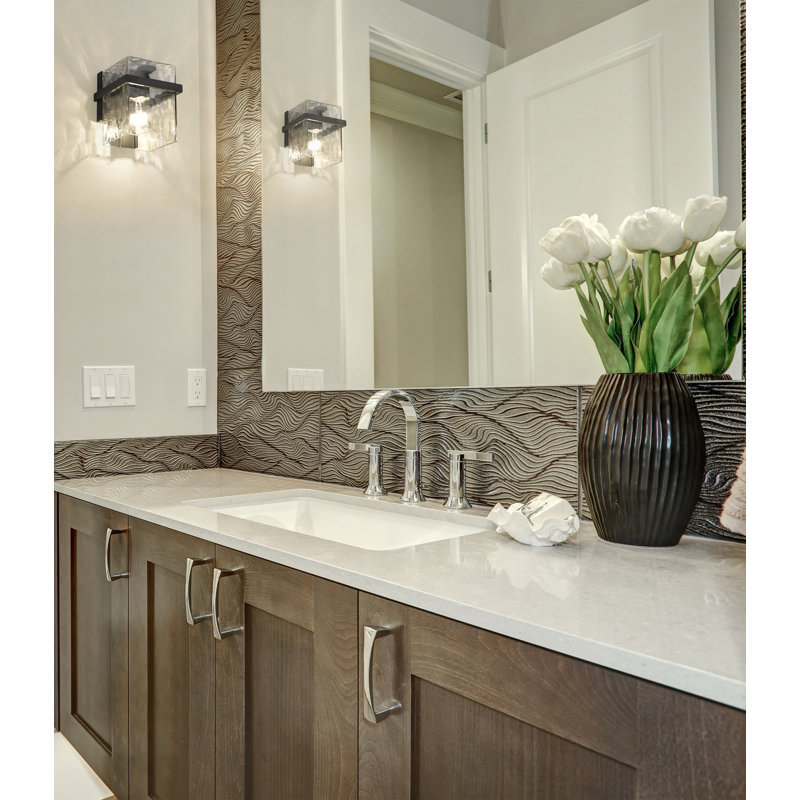 Arzie Flush Mounted Sconce, Matte Black