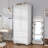 Freestanding Wooden Wardrobe Armoire with 2 Drawers