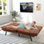 Canapé-lit simple en cuir Vegan de 72 po Dwyn-96209425