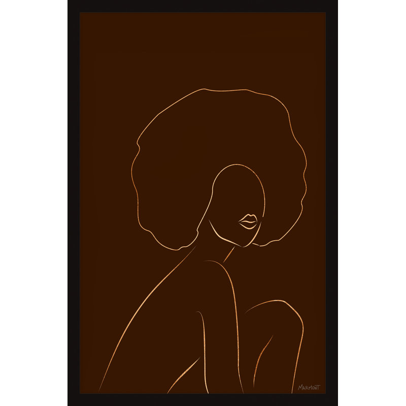 Timeless Afro 1 Piece Single Picture Frame Painting, 45cm H x 38cm W