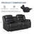 Emryn 71.7'' Wide Modern and Overstuffed Breathable Vegan Leather Manual Reclining Loveseat Sofa with Cup Holder and Storage-101751581