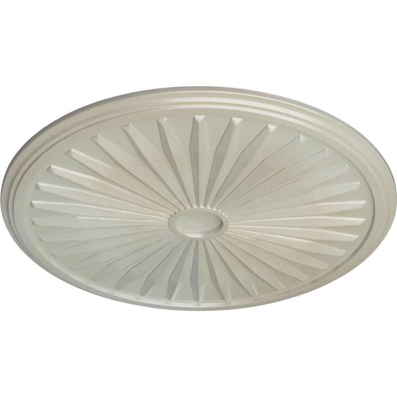 Médaillon de plafond Endurathane Antonio, l 35 7/8 po x H 22 1/2 po x P 4 3/8 po, fini blanc ultra pur peint à la main