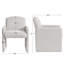 23.6" Wide Modern Square Arm Dining Chair With Fully Upholstered Backrest