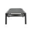Ensemble de 2 chaises longues inclinables ajustables en maille avec cadre et roues en aluminium Cape Coral Kd, noir et gris-130974276
