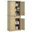 Armoire de rangement pour garde-manger de 72 po de hauteur avec portes en rotin et tiroir-1139214960-1139214966