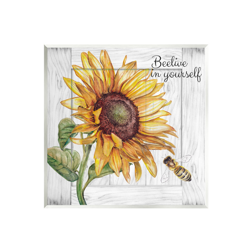 Beelieve in Yourself Pun Wall Plaque Art by Levison Design