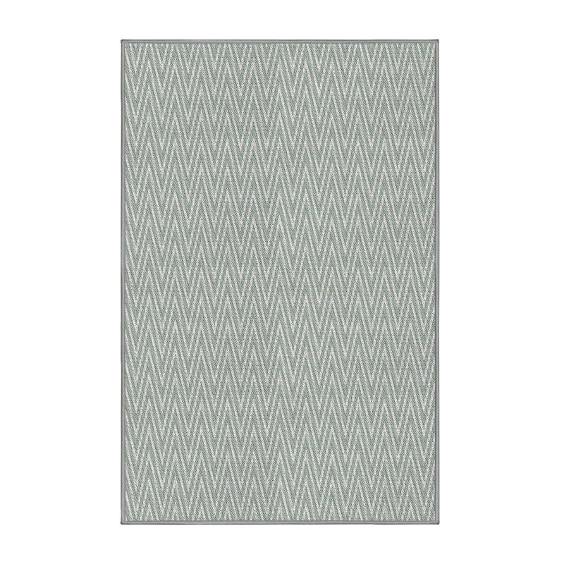 Chevron gris/blanc Tapis décoratif, Rectangle 8 pi x 12 pi