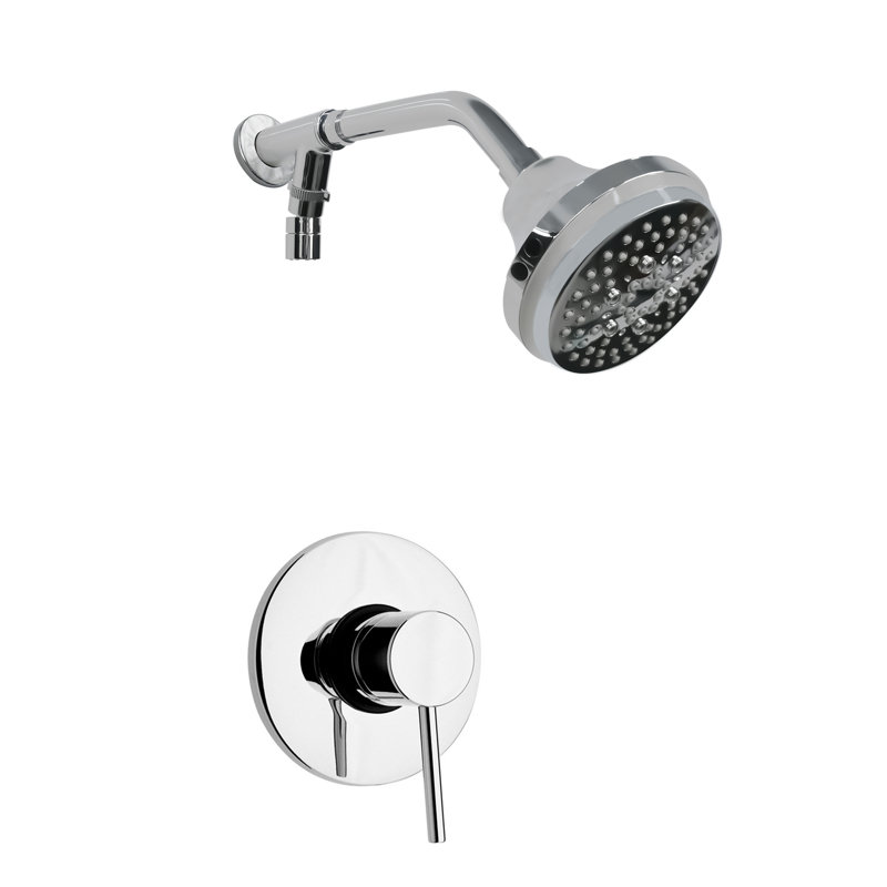 Robinet, pomme de douche et valve avec système de douche à quatre fonctions et lumière DEL