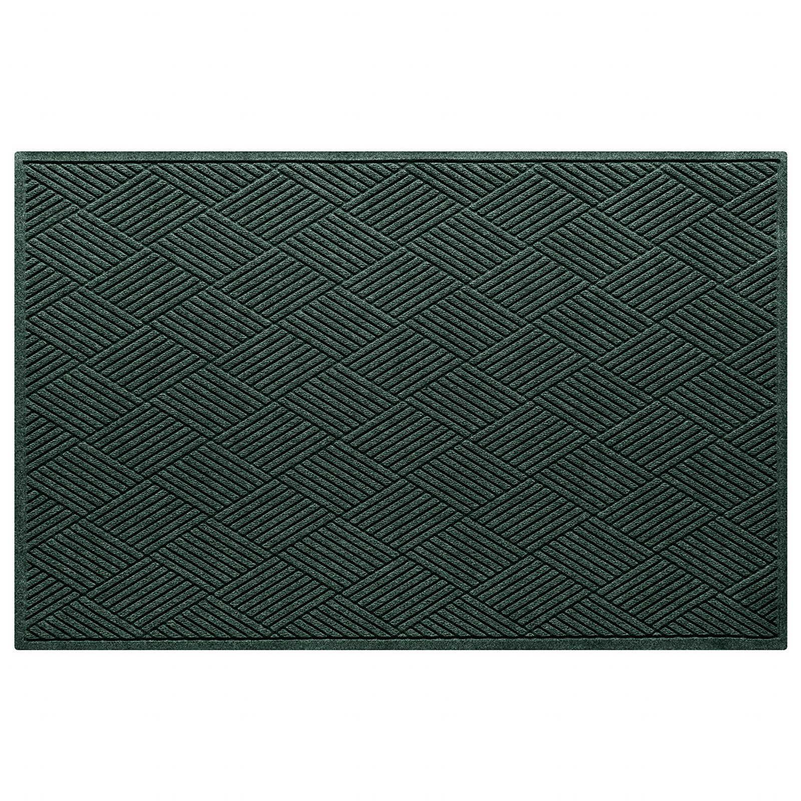 WaterHog Diamonds Non-Slip Doormat, Evergreen, Rectangle 4' x 6'