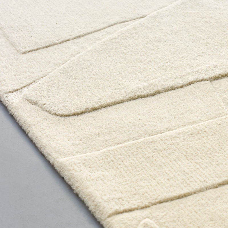 Wool Area Rug in Blanc, Rectangle 8'2" x 11'6"