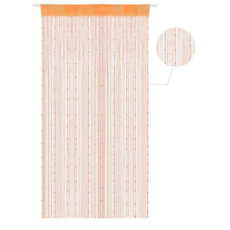 Ensemble de 2 rideaux Alliya, Orange