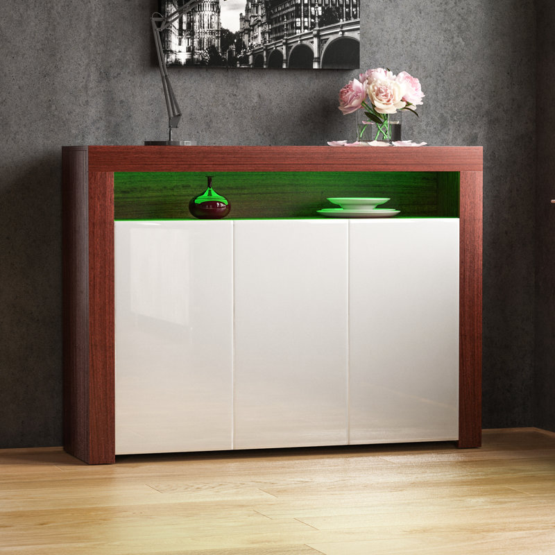 Muskoka 130cm Sideboard, Walnut/White