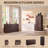 Curved Buffet Cabinet,  Large Sideboard Buffet Storage Cabinet with 4 Doors and Shelves, Modern Coffee Bar Station Wood Kitchen Table-1475474215