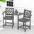 Hikhdpe 2-Person Patio Bar Stools Tall Adirondack Bar Chairs with Arms & Tabletop-1299340664
