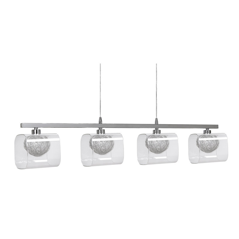 Jannette 4 - Light Chrome Kitchen Island Pendant