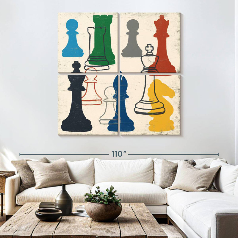Senne Game Time I, 74" H x 74" W